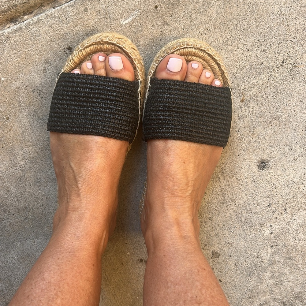 New! J Crew Valencia Espadrille Black 6 - Picture 7 of 12